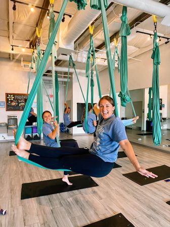 Stretch & De-stress: AIR® Aerial Fitness Class with BYOB Option image 18