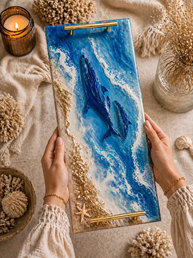 3D Ocean Resin Art Class for Groups in Dallas, Fort Worth image 4