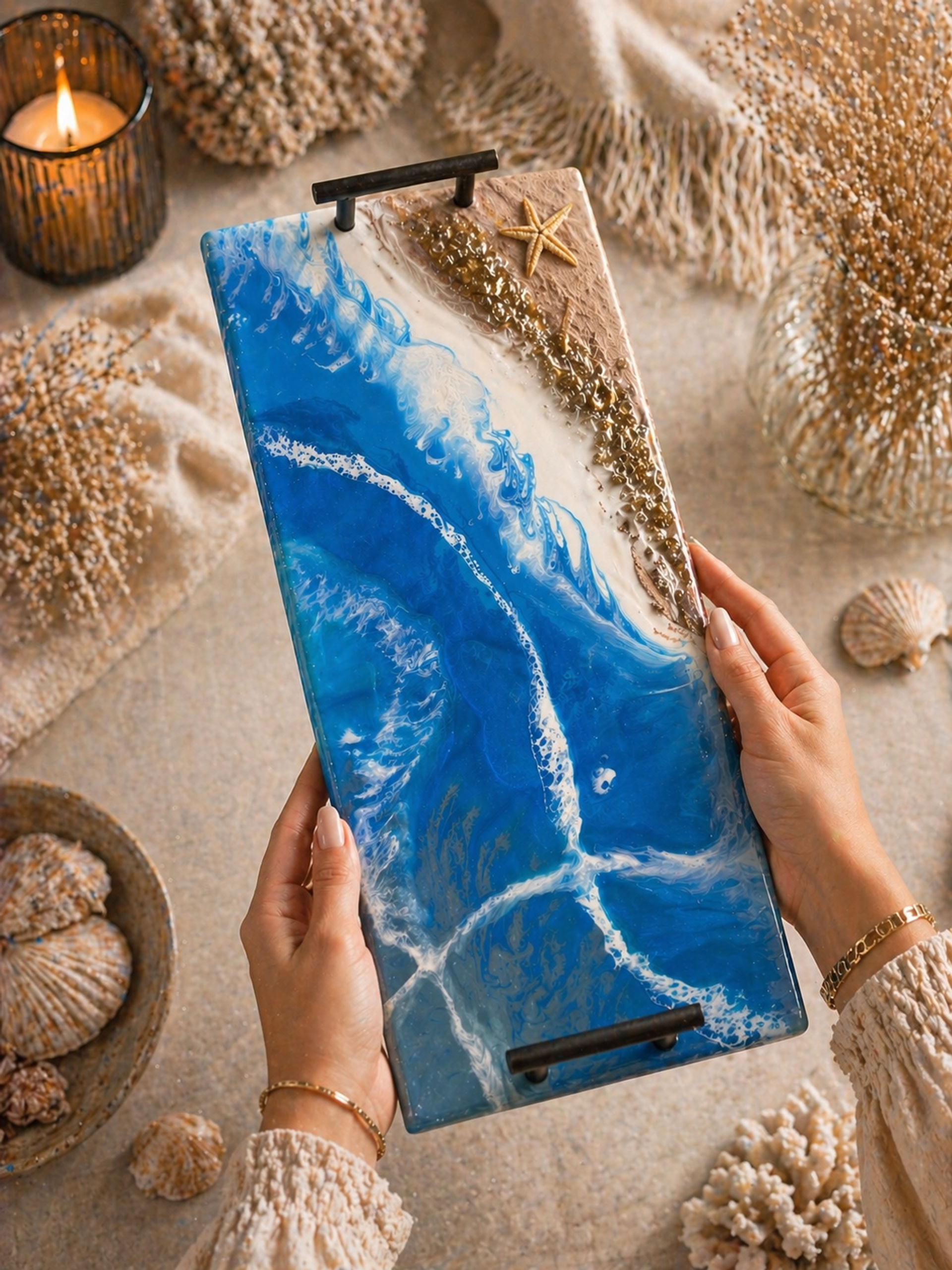 3D Ocean Resin Art Class for Groups in Dallas, Fort Worth image 1