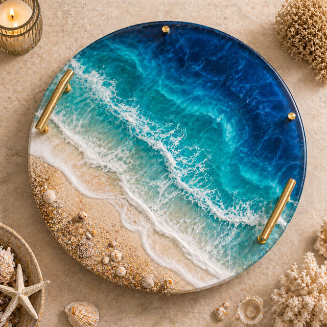 3D Ocean Resin Art Class for Groups in Dallas, Fort Worth image 3