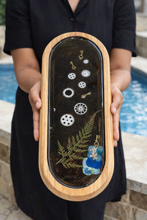 Resin Art Experience: Floral & Steampunk Keepsake Workshop (BYOB) image 13