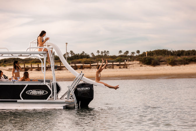 Double-Decker Pontoon with Water Slide, The Ultimate San Diego Bay Party Boat image 4