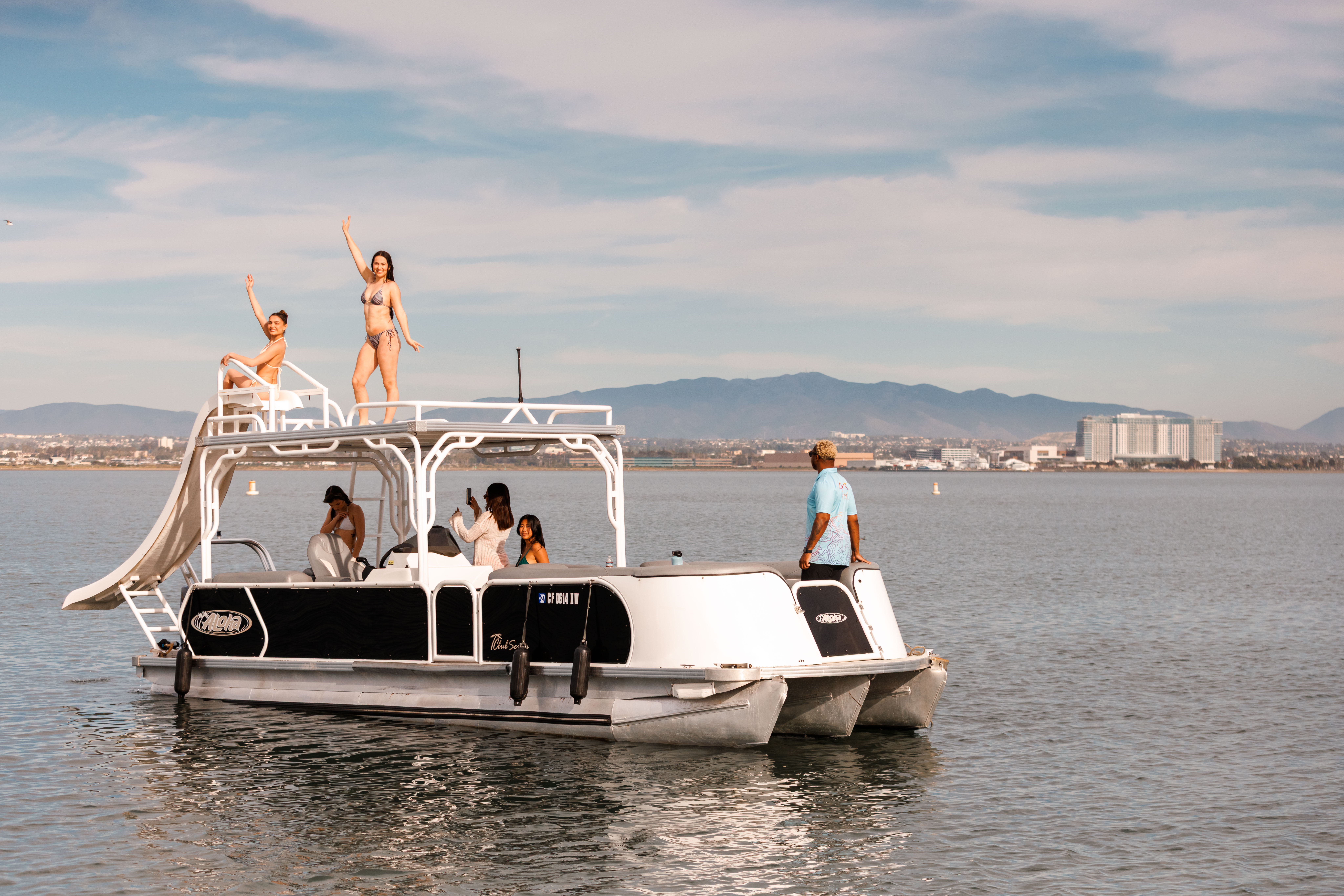Double-Decker Pontoon with Water Slide, The Ultimate San Diego Bay Party Boat image 2