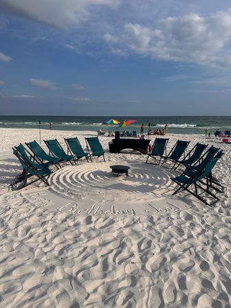 Good Vibes Beach Bonfire with S'mores and Professional Setup, Custom Message in the Sand, Up to 15 Guests image 12