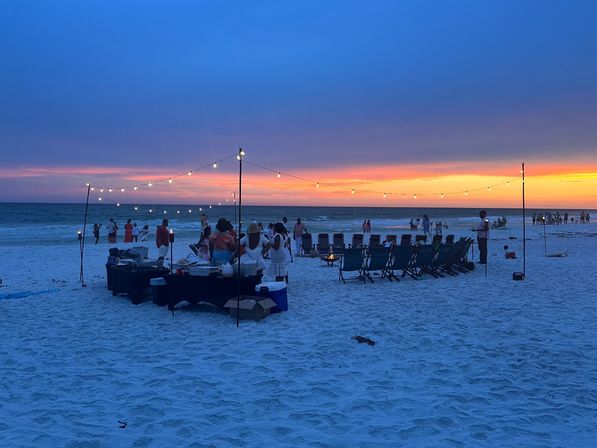 Great Vibes Beach Bonfire for the Ultimate Experience, Professional Setup and Breakdown, Optional LED Lighting Package, Up to 25 Guests image 1