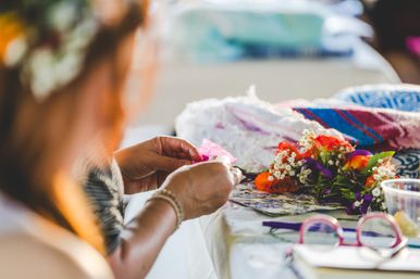 Bachelorette/Bridal Party MINI RETREAT for the Mindful Bride (up to 6 people): Curated Activities (connection time, meditation/guided visualization, journaling), Lunch + Choose Your Experience (yoga, flower crowns, bath salt creation, candle making) image 12