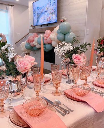 Red Carpet Ready! This package includes a photo backdrop as well as decor in the kitchen, living room and bride's room! image 7