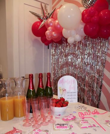 Red Carpet Ready! This package includes a photo backdrop as well as decor in the kitchen, living room and bride's room! image 6