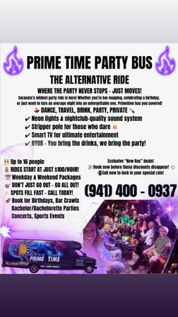 Prime Time Party Bus — Luxury Party Bus Rides Within 50 Miles of Sarasota image 4