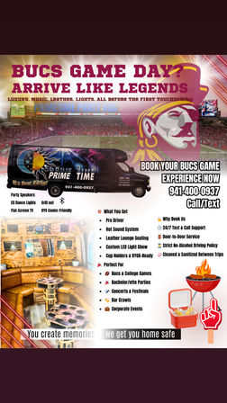 Prime Time Party Bus — Luxury Party Bus Rides Within 50 Miles of Sarasota image 7