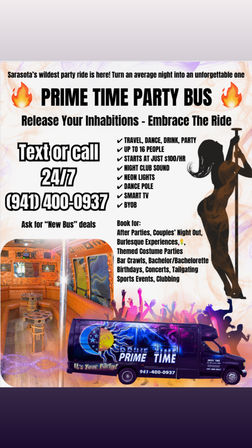 Prime Time Party Bus — Luxury Party Bus Rides Within 50 Miles of Sarasota image 5
