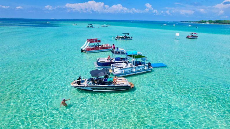 Ultimate Crab Island Experience: Party Barge with Captain for Up to 12 Guests image 27