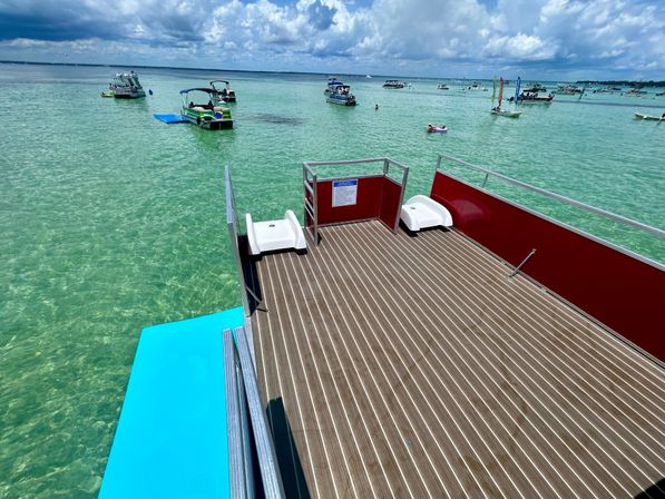 Ultimate Crab Island Experience: Party Barge with Captain for Up to 12 Guests image 13