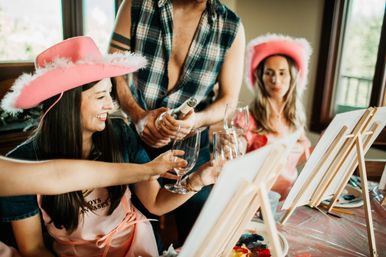 Nashville Paint and Sip with Male Model Hosts for Bachelorettes image 3