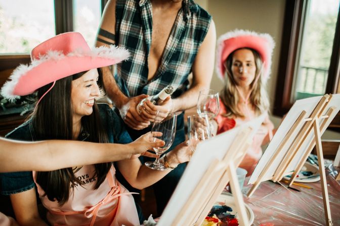 Cowboys and Canvases- Paint & Sip with Live Male Model Hosts image 2