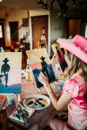 Nashville Paint and Sip with Male Model Hosts for Bachelorettes image 54