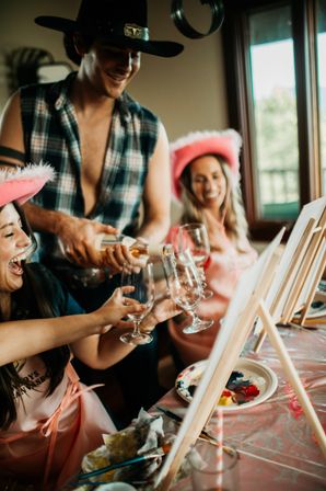 Cowboys and Canvases- Paint & Sip with Live Male Model Hosts image 66