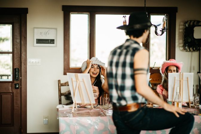 Cowboys and Canvases- Paint & Sip with Live Male Model Hosts image 67