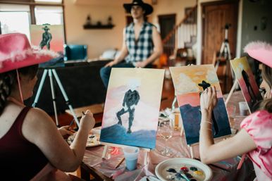 Nashville Paint and Sip with Male Model Hosts for Bachelorettes image 50