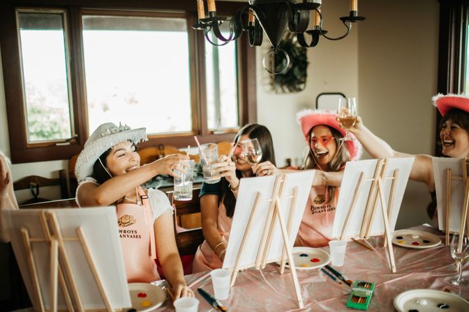 Cowboys and Canvases- Paint & Sip with Live Male Model Hosts image 23