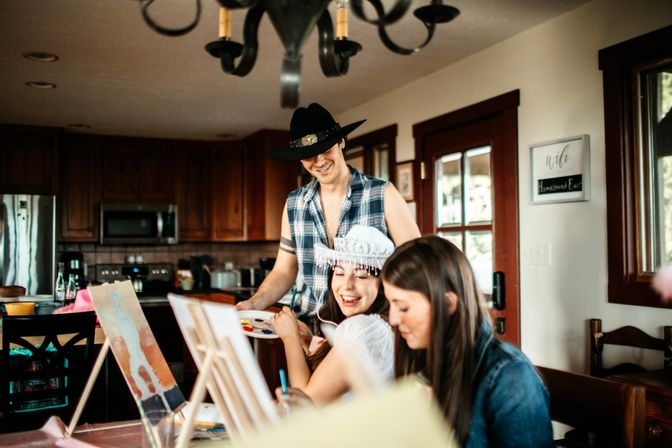 Cowboys and Canvases- Paint & Sip with Live Male Model Hosts image 42