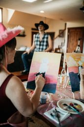 Nashville Paint and Sip with Male Model Hosts for Bachelorettes image 29