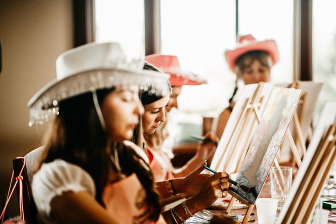 Cowboys and Canvases- Paint & Sip with Live Male Model Hosts image 10