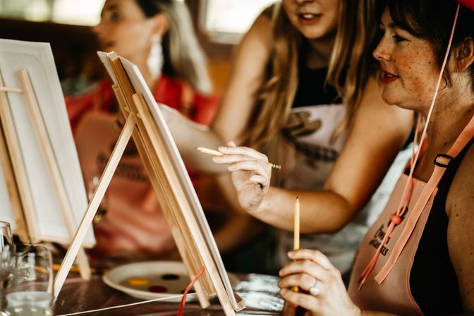 Cowboys and Canvases- Paint & Sip with Live Male Model Hosts image 39