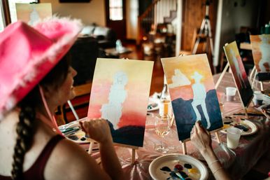 Nashville Paint and Sip with Male Model Hosts for Bachelorettes image 6