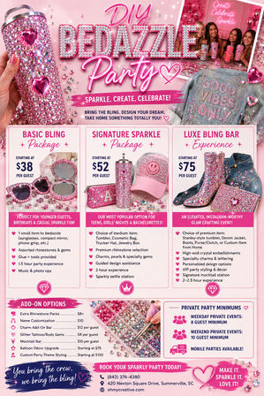 Bedazzle Party Workshop- Bachelorette Bling Bar WARNING: Things are about to get extra image 2