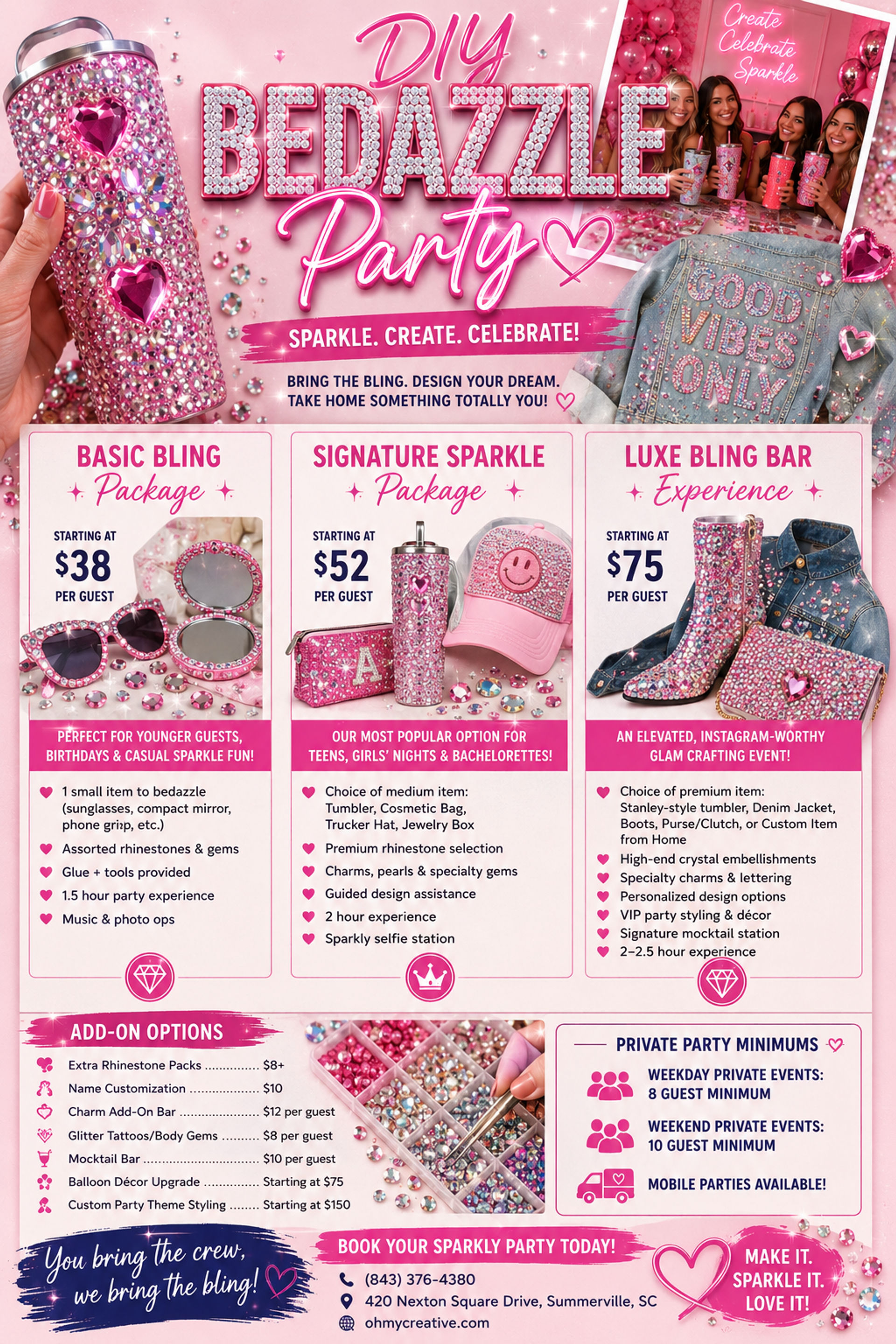 Bedazzle Party Workshop- Bachelorette Bling Bar WARNING: Things are about to get extra image 2