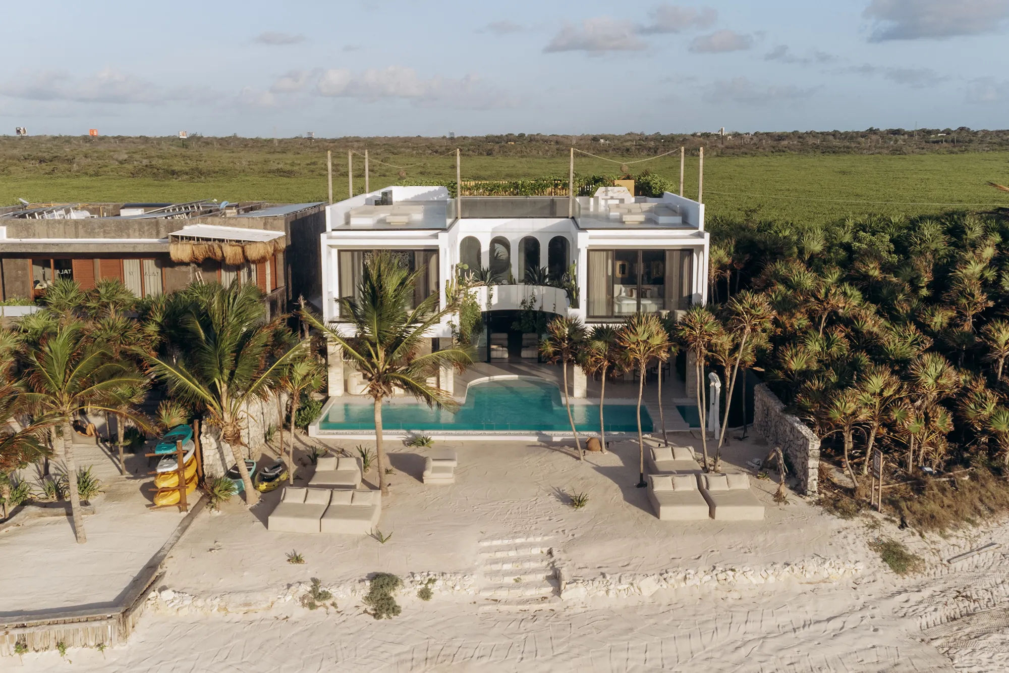 Studio 54: Glam Beachfront Villa with 2 Pools, Cinema, Gym + Private Chef image 1