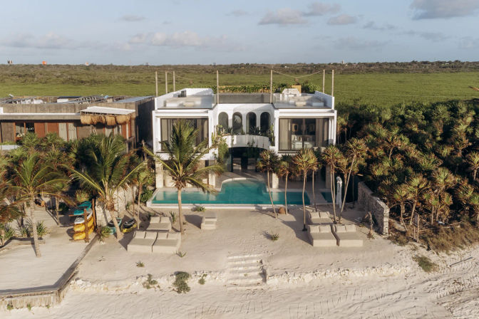 Studio 54: Glam Beachfront Villa with 2 Pools, Cinema, Gym + Private Chef image 1