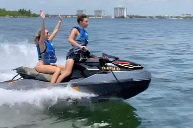 South Beach (2 person) 1-Hour JetSki Rental with Gas Included + Free Pontoon Boat Ride image