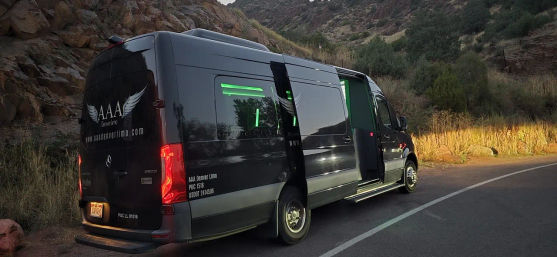 Denver's number 1 Party Bus to Red Rocks. Private, BYOB & Built for Bach Parties, Birthdays & More image