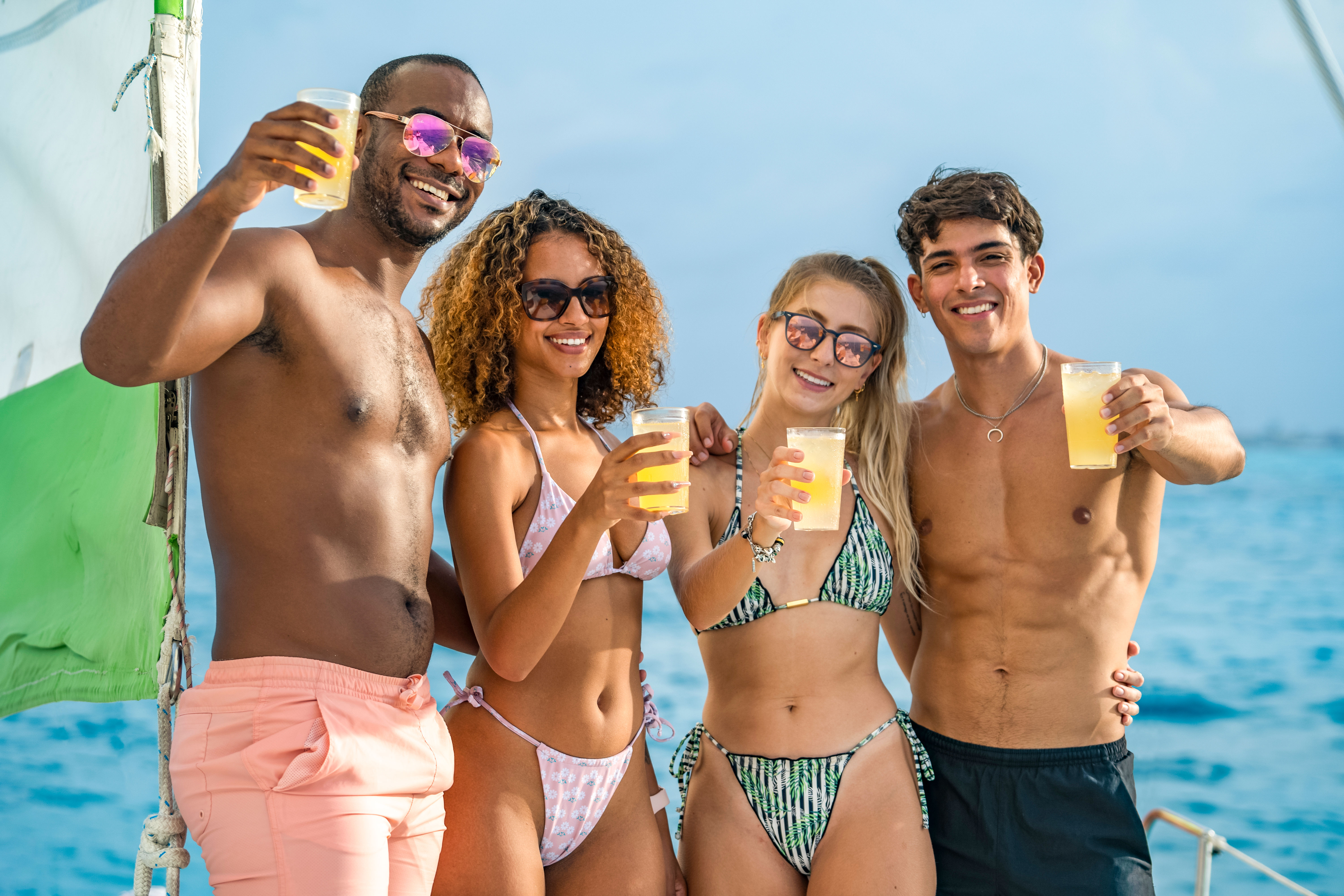 All-Inclusive Catamaran Experience to Isla Mujeres: Sailing & Snorkeling with Food & Drinks Included image 1