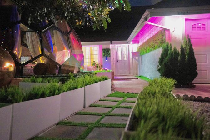 Pink Luxe Spa Retreat: TikTok House with Slide, Jacuzzi, & Stargazing Dome image 41