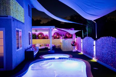 Pink Luxe Spa Retreat: TikTok House with Slide, Jacuzzi, & Stargazing Dome image 44