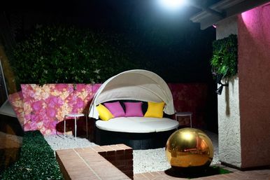 Pink Luxe Spa Retreat: TikTok House with Slide, Jacuzzi, & Stargazing Dome image 47