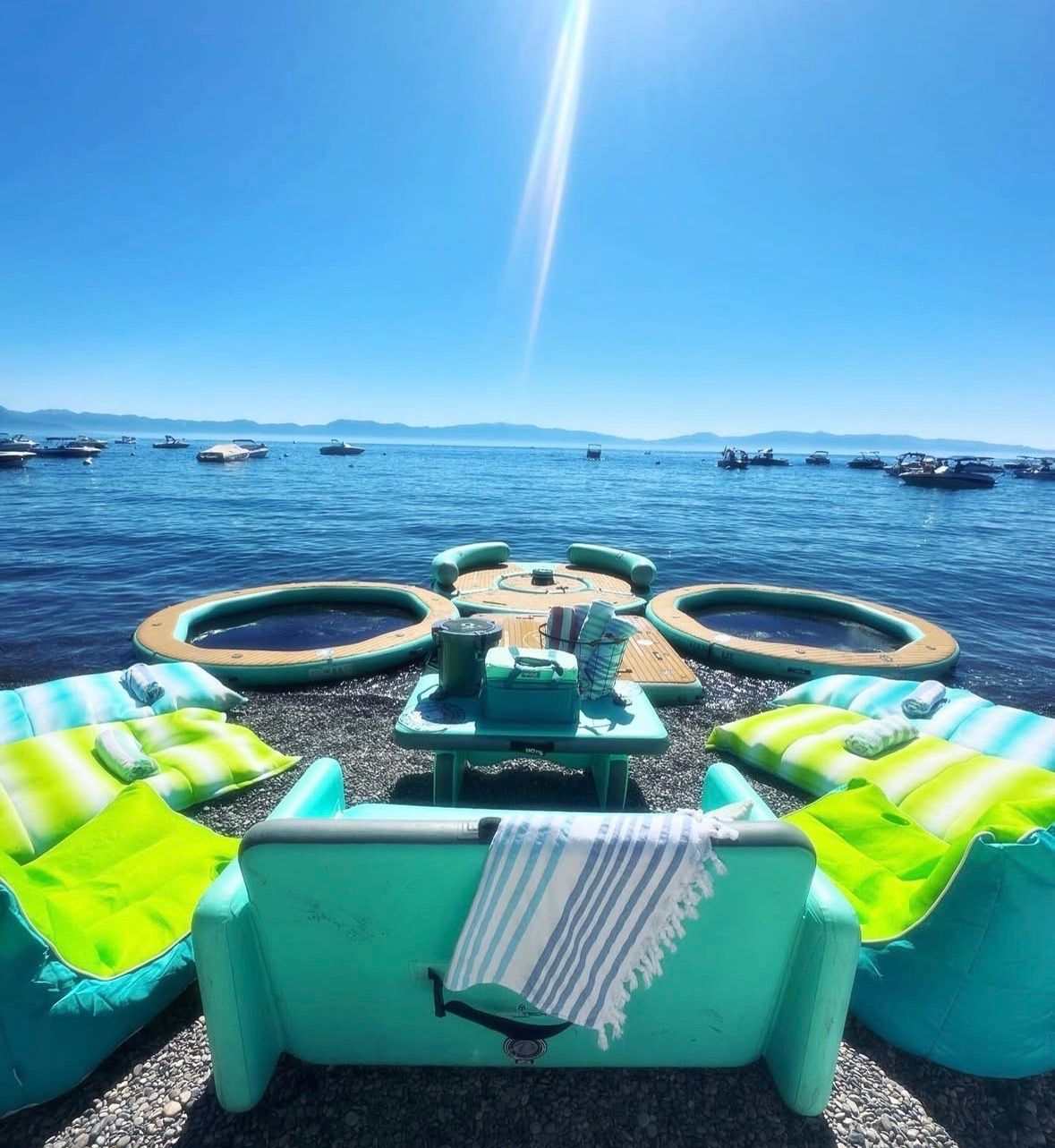Lake Tahoe Floats offers a VIP experience on one of the world's purest lakes using our premium floating docks and party floats. Get your float on! image 1