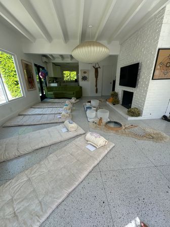 Private Group Yoga & Sound Bath at Your Palm Springs Home or Rental with Sound Healing Practitioner image 21