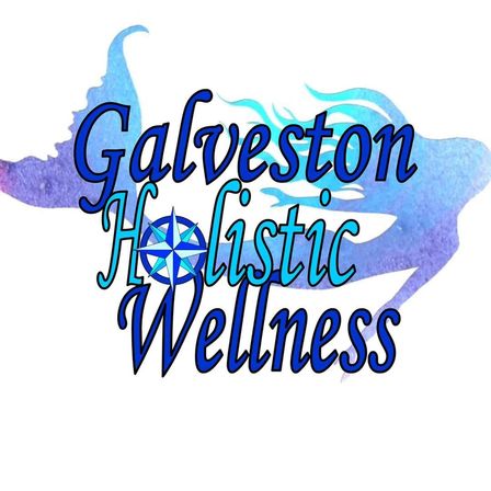 Logo-style design: blue watercolor ocean silhouette behind layered navy and teal script text with a nautical compass rose emblem.