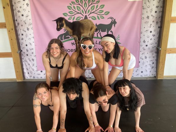 Goat Yoga Group Class on the Farm at Nashville Horse and Goat Yoga + Hat Bar Add-On image 75