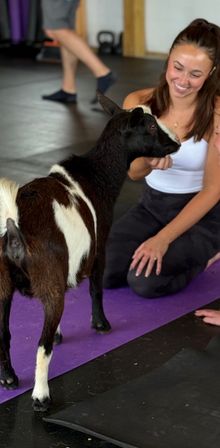 Goat Yoga Group Class on the Farm at Nashville Horse and Goat Yoga + Hat Bar Add-On image 9