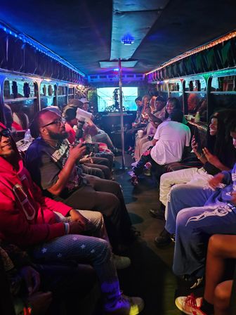 Luxury Party Bus Rental with Custom Bar image 2