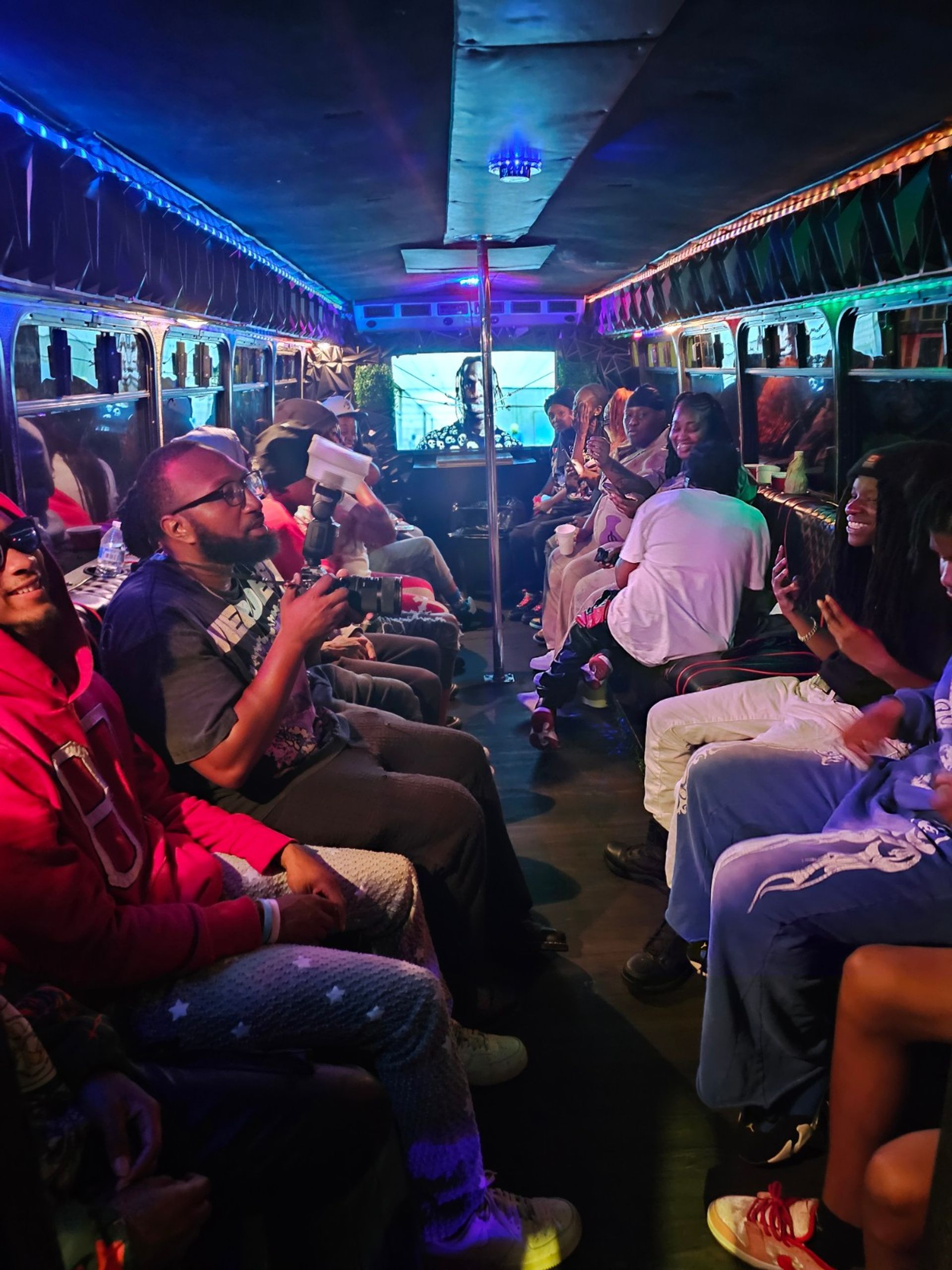 Luxury Party Bus Rental with Custom Bar image 2