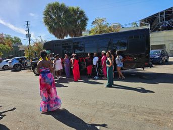 Sarasota Luxury Party Bus Rental with Custom Bar image 6