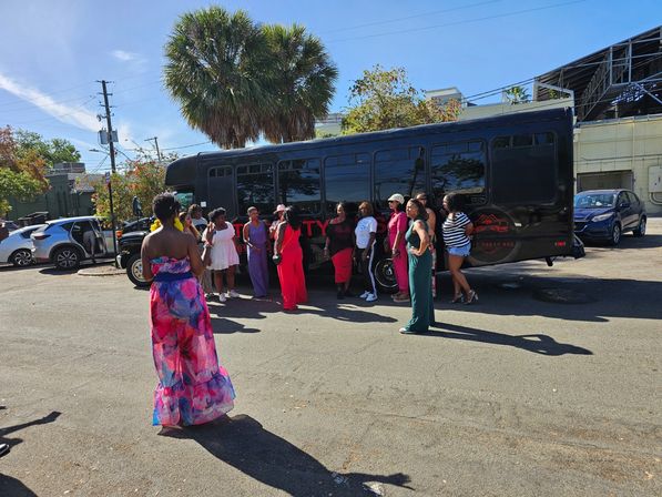 Luxury Party Bus Rental with Custom Bar image 6