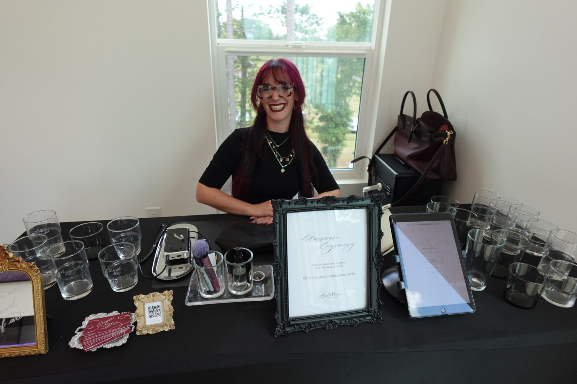 Live Glass Engraving & Custom Event Calligraphy image 1