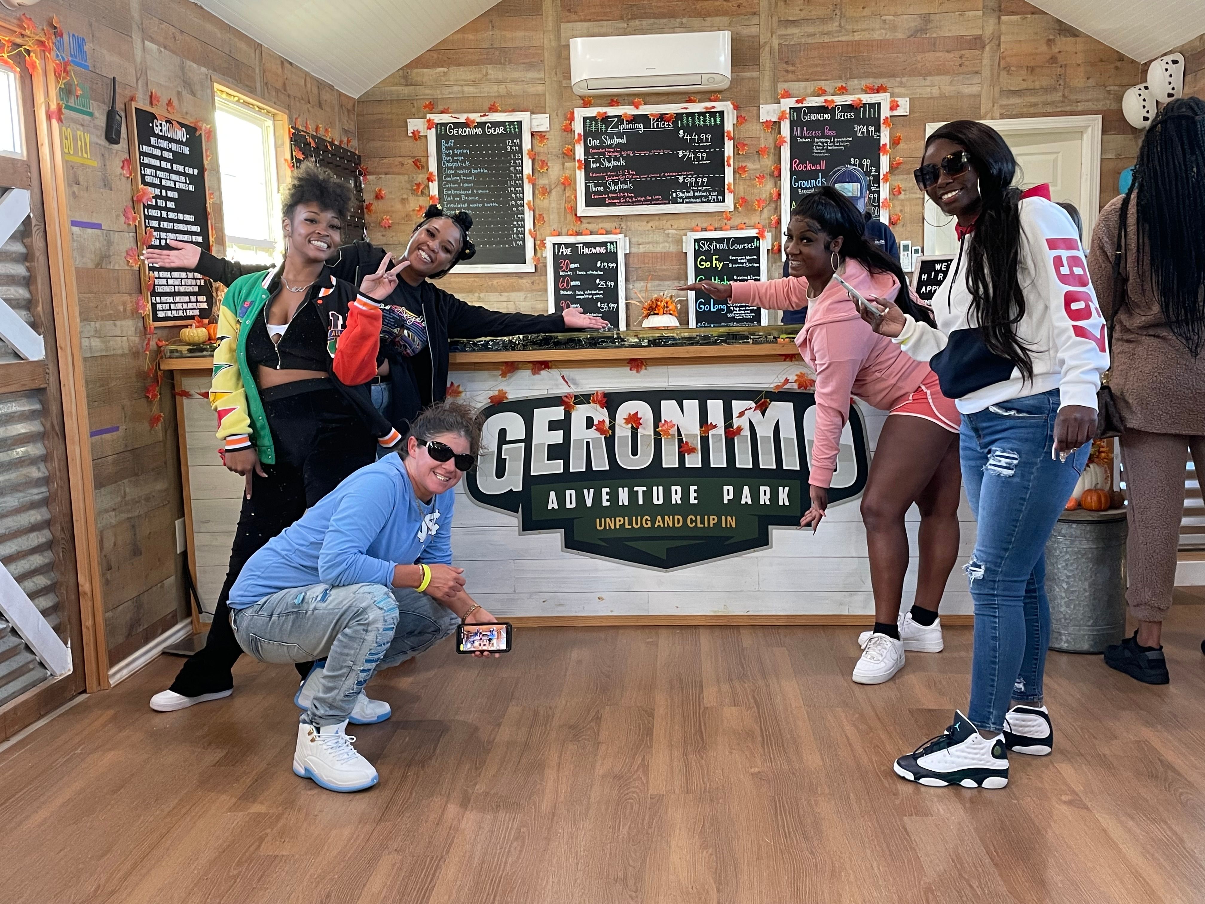Houston Zipline and Axe Throwing at Geronimo Adventure Park